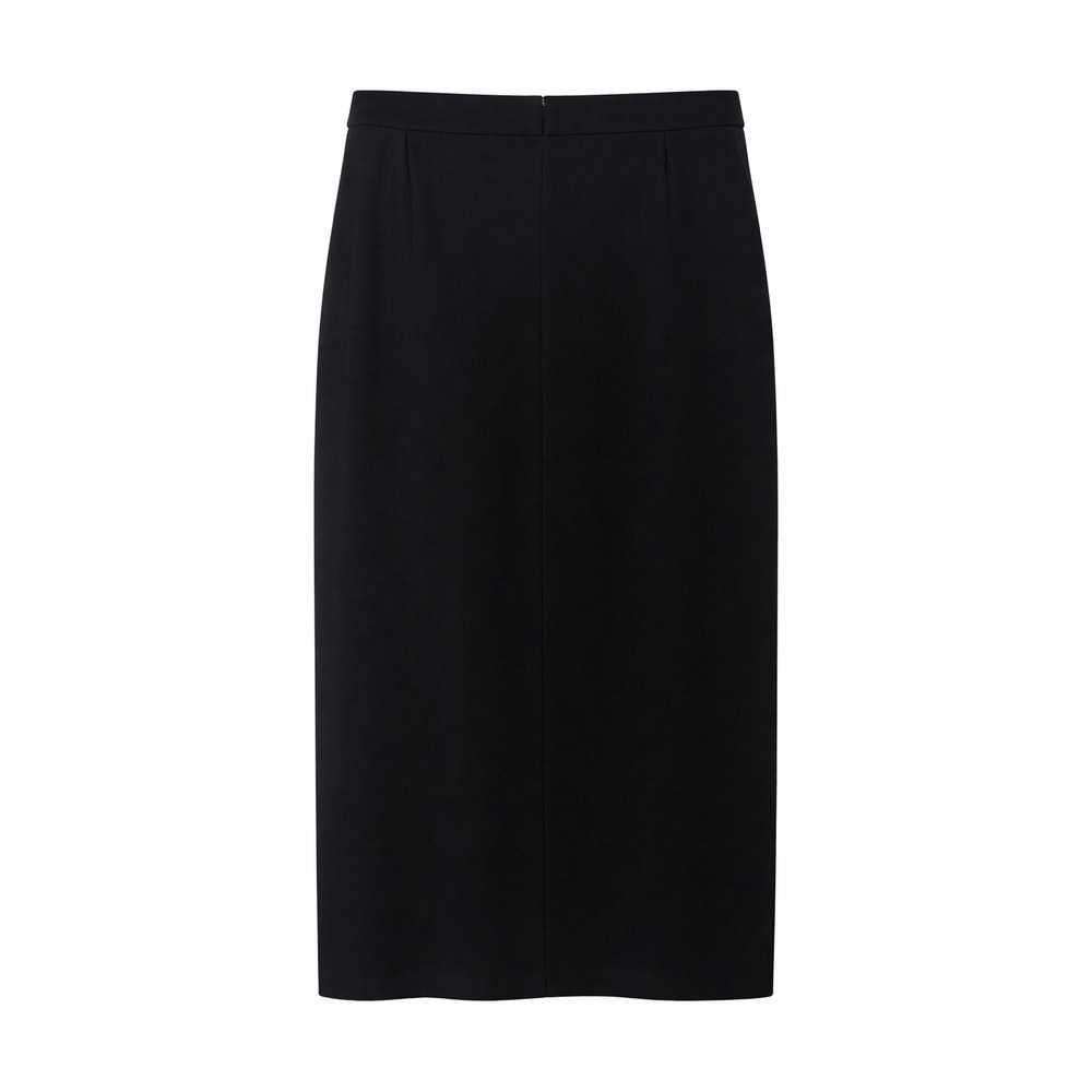 Zara Womens Black Maxi Skirt XL Knit Stretch Minimalist Bodycon Elegant - Picture 1 of 10